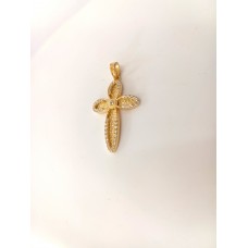 ΓΥΝΑΙΚΕΙΟΣ ΣΤΑΥΡΟΣ ΧΡΥΣΟ ΚΕΝΤΡΟ ΛΕΥΚΟ ΠΕΡΙΓΡΑΜΜΑ (ΠΕΤΡΕΣ ΖΙΡΓΚΟΝ) K14 CRWG102 - 1090W